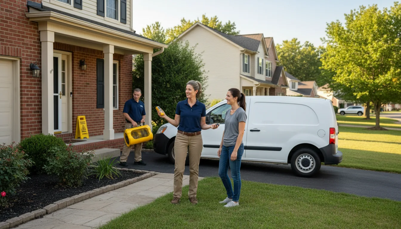 Residential water damage restoration in Coalgate, OK